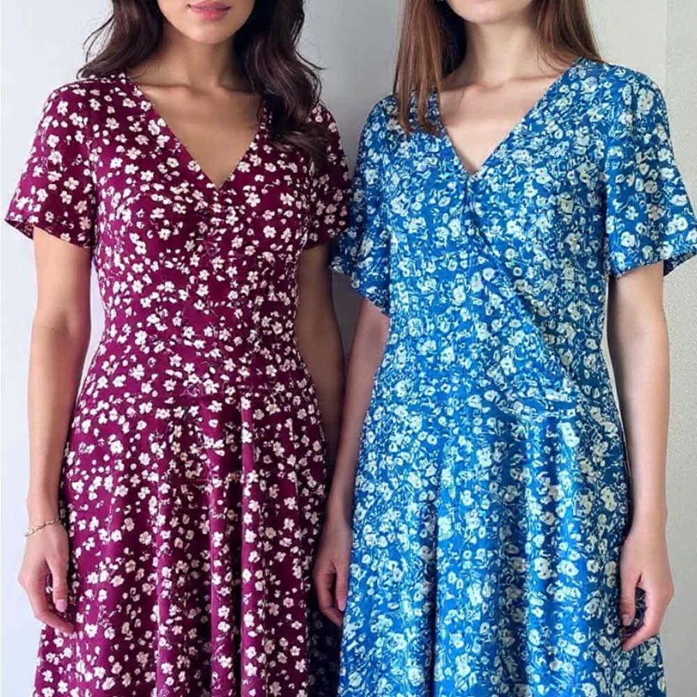 Floral V-Neck Women Dresses